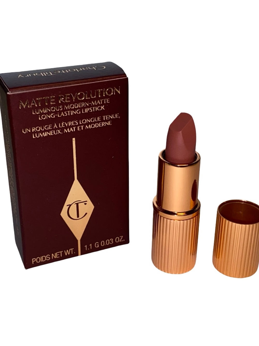 CHARLOTTE TILBURY Matte Revolution Lipstick - PILLOW TALK - Mini 0.03 oz - New